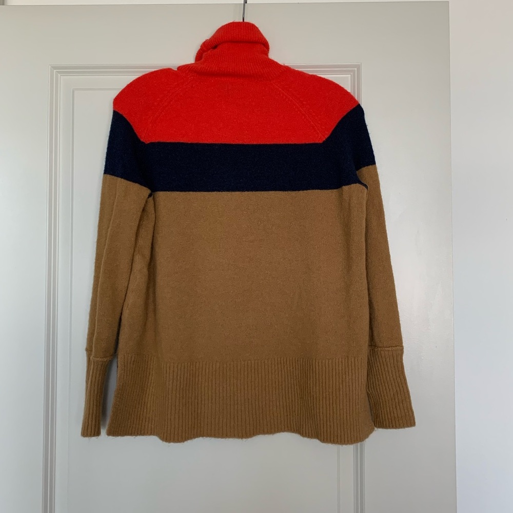 Colorblock turtleneck sweater in supersoft yarn - Picture 7 of 7